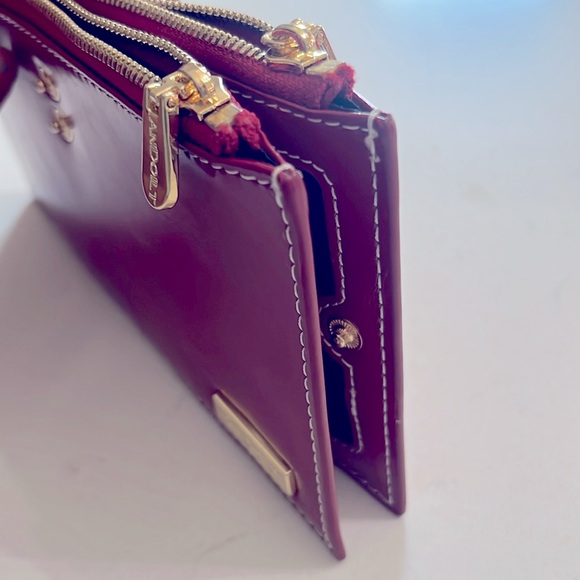 Andoilt Genuine  Red Leather Wallet RFID Blocking Credit Card Holder Zipper - Picture 8 of 13